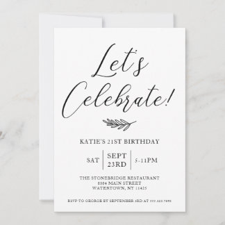 Simple Birthday Party Invitation
