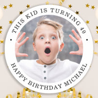 Simple Birthday Party Personalised Any Age Photo