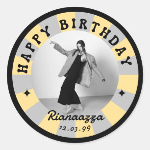 Simple Birthday Sticker   let’s party