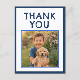 Simple Birthday Thank you Kids Photo Postcard