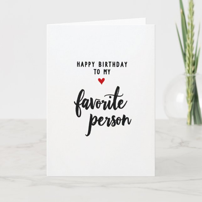 Simple Birthday Type Card (Front)