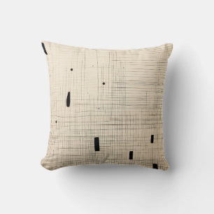 Simple Black and Beige Japandi Cushion