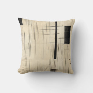 Simple Black and Beige Japandi Cushion