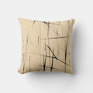 Simple Black and Beige Japandi Cushion