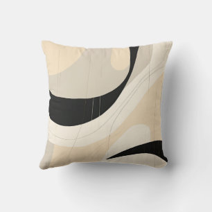 Simple Black and Beige Japandi Cushion