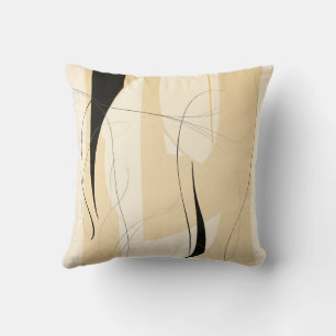Simple Black and Beige Japandi Cushion