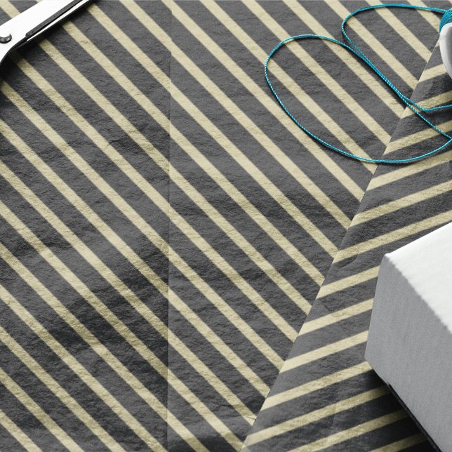Simple Black and Gold Striped  Tissue Paper (Creator Uploaded)