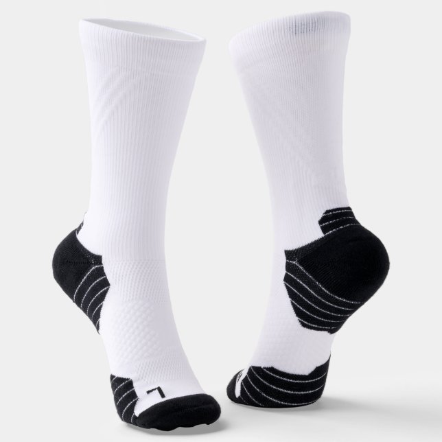 Simple Black And White Authority® Socks (Angled)