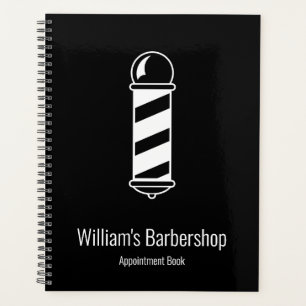 Simple Black and White Barbershop Appointment Book Planner