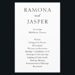 Simple Black and White Bold Modern Wedding Program<br><div class="desc">Elegant wedding program featuring a simple and minimal design. A classic layout with your names in large lettering for a modern twist to this traditional style. This black and white design may be modified to any colour you choose in the design editing tool. A wedding program that is perfect for...</div>