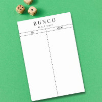 Simple Black and White Bunco Table Tally