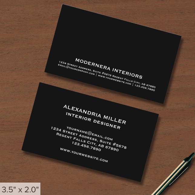 Simple Black and White Business Card (Creator Uploaded)