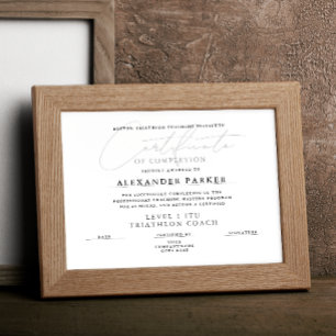 Simple Black And White Certificate Graduation