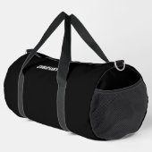 Simple Black and White Child's Name Dad Text Duffle Bag (Right Corner)