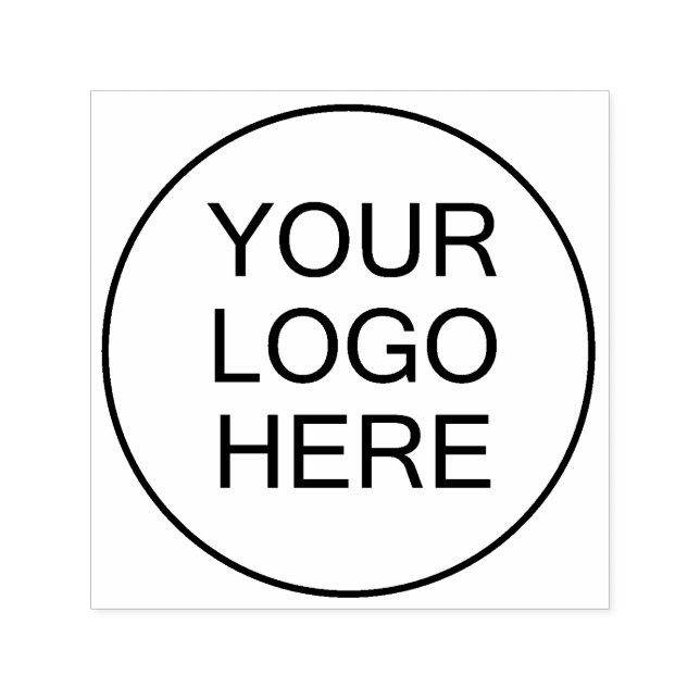 Simple Black and White Custom Logo Image Business Self-inking Stamp (Design)