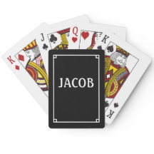 Simple Black and White Customisable Playing Cards