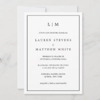 Simple Black and White Elegant Spanish Wedding