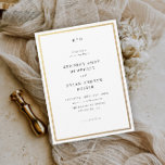 Simple Black and White Elegant Wedding Magnetic Invitation<br><div class="desc">A Simple Black and White Elegant Wedding Invitation with classic typography and gold foil frame. Perfect for a classic wedding,  where traditional elements are paired with modern details to create the perfect combination of timeless elegance. Click the edit button to customise this design.</div>