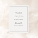 Simple Black and White Elegant Wedding Save The Date<br><div class="desc">Elegant wedding save the date featuring a simple and classic design with traditional serif fonts and a border surrounding your event details.</div>