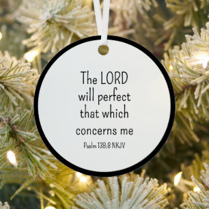 Simple Black and White Faith in God Bible Verse Metal Tree Decoration
