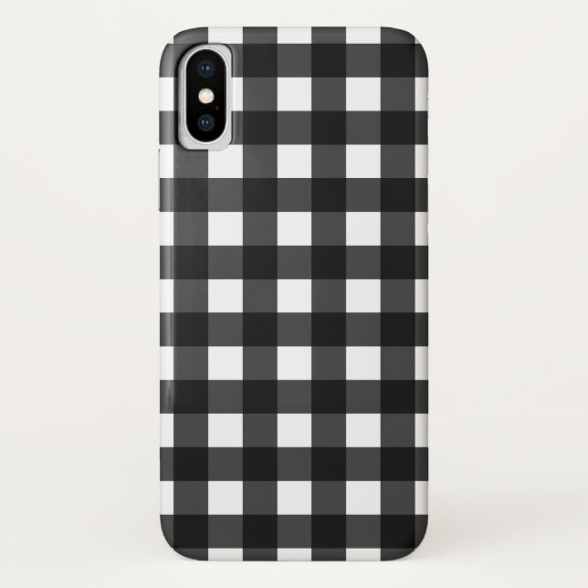 Simple Black and White Gingham Case-Mate iPhone Case (Back)