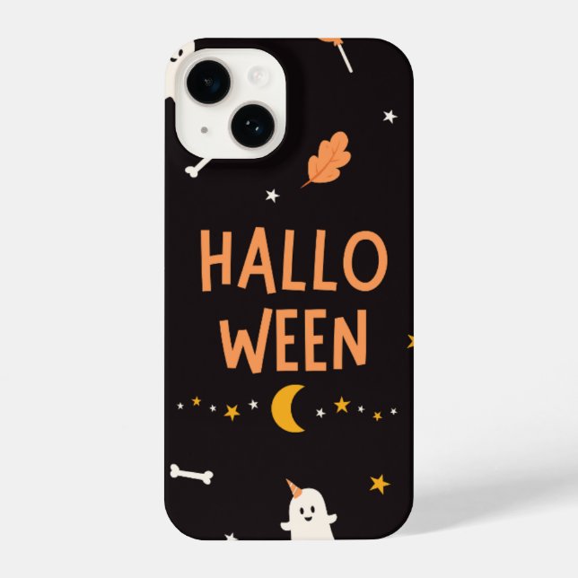 Simple Black And White HalloWeen Gift iPhone Case (Back)