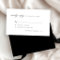 Simple black and white kindly replay wedding RSVP