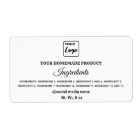Simple black and white logo ingredients square sti