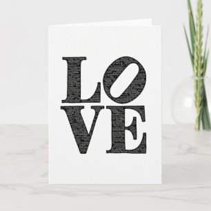 Simple Black And White Love Card