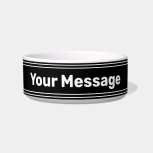 Simple Black and White Message Text Template Pet Bowl
