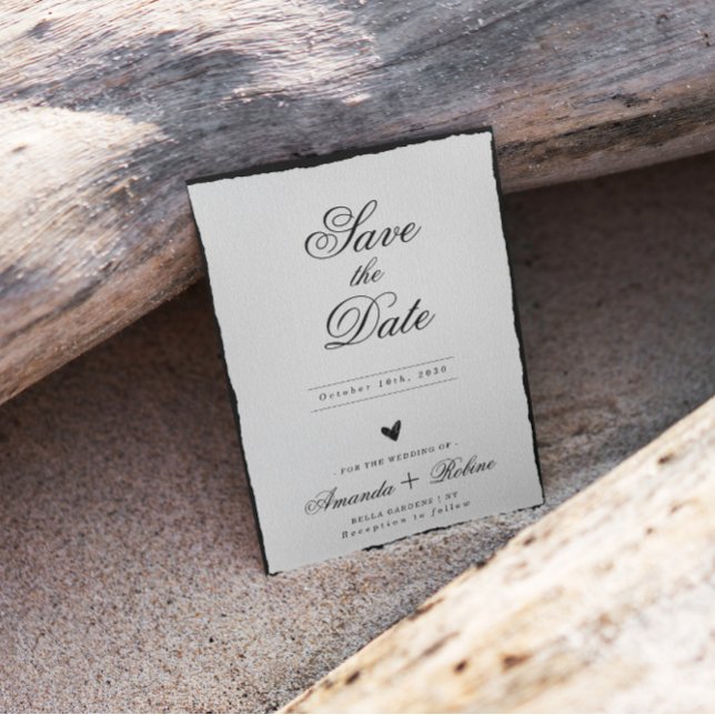 Simple Black And White Minimalist Save The Date (Creator Uploaded)