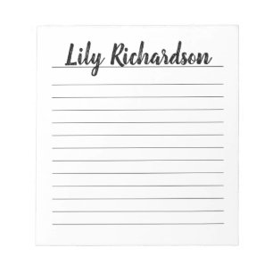 Simple black and white minimalist trendy notepad