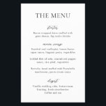 Simple Black and White Modern Budget Wedding Menu<br><div class="desc">Modern wedding menu flyer featuring a simple yet elegant design.</div>