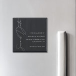 Simple Black and White Modern Handwritten Script Magnet<br><div class="desc">Create your own simple and modern wedding save the date magnet with modern handwritten script typography black and white colour design.</div>