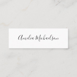 Simple black and white modern mini business card