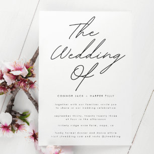 Simple Black and White Modern Text Only Invitation