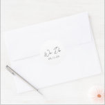 Simple Black and White Modern Wedding Classic Round Sticker<br><div class="desc">Elegant wedding stickers featuring a simple and minimal layout with "We Do" in a contemporary script typography.  A classic design with a modern touch.</div>