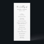 Simple Black and White Modern Wedding Program<br><div class="desc">Elegant wedding program featuring a simple and minimal layout with "The Wedding of" in a contemporary script typography.  A classic design with a modern touch.</div>