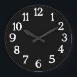 Simple Black and White Normal Clock<br><div class="desc">This is a normal no-frills simple clock for your house or business.</div>
