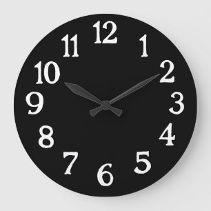 Simple Black and White Normal Clock