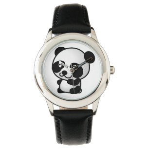 Simple Black and White Panda Watch