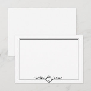Simple black and white personalised card