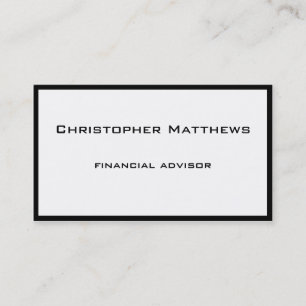 Simple Black and White Professional Business Card