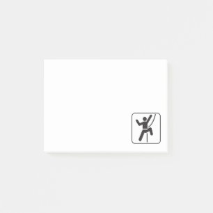 Simple Black and White Rock Climbing Icon Post-it Notes