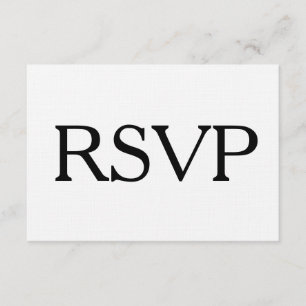 Simple Black and White RSVP and Entree Choice