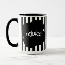 Simple black and white scripture Two-Tone mug 