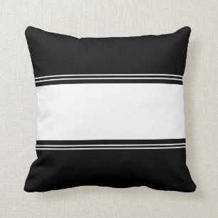 Simple Black and White Stripes Cushion