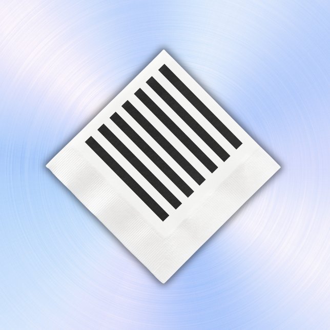 Simple Black and White Stripes | Napkin (Creator Uploaded)
