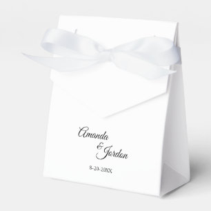 Simple Black and White Tent Favor Box