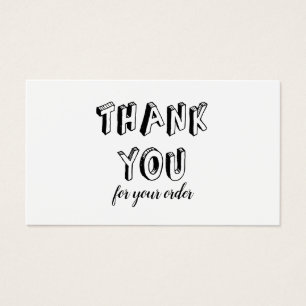 Simple Black and White Thank You For Order